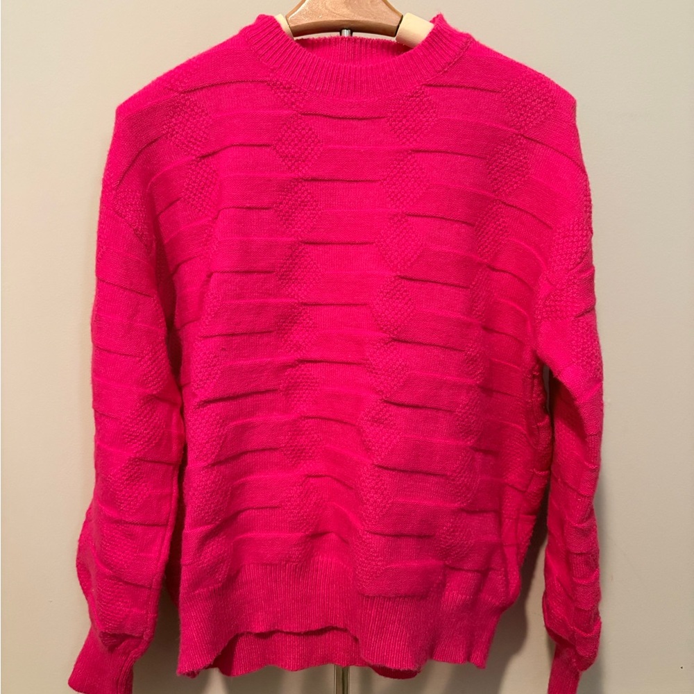 hot pink SHEIN sweater